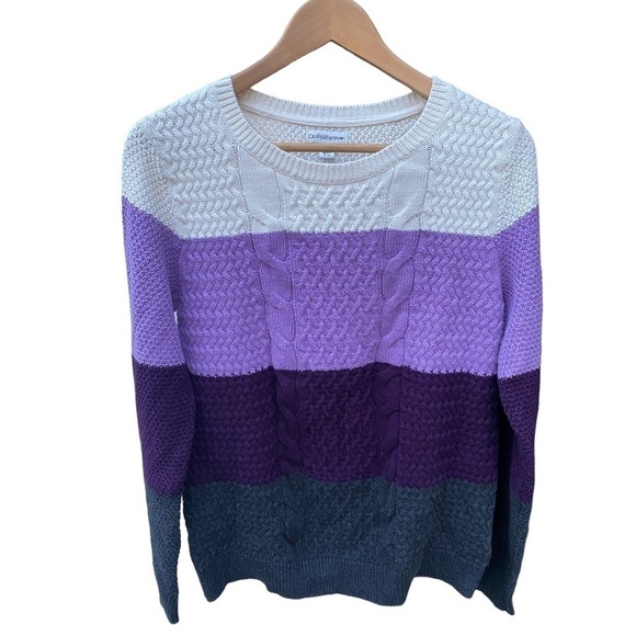 Croft & Borrow Purple Colorblock Sweater | Size:L - Picture 1 of 8